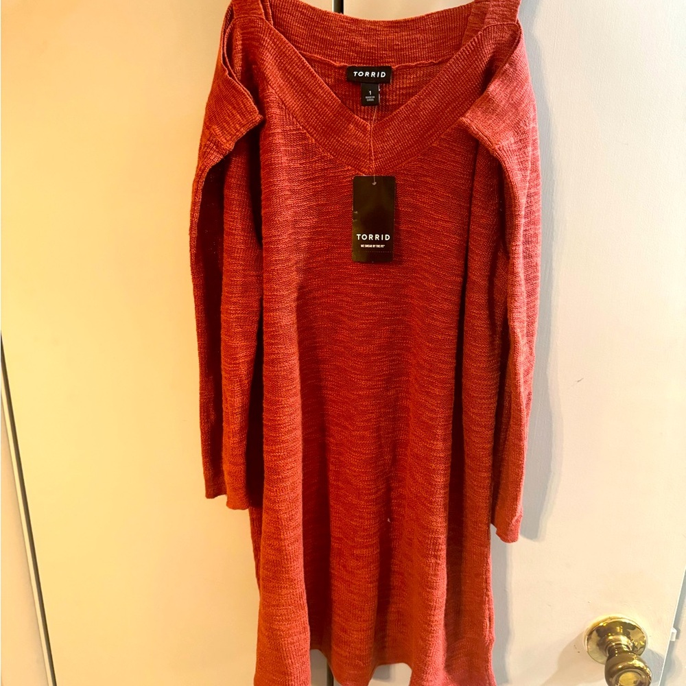 NWT Torrid Cold shoulder sweater